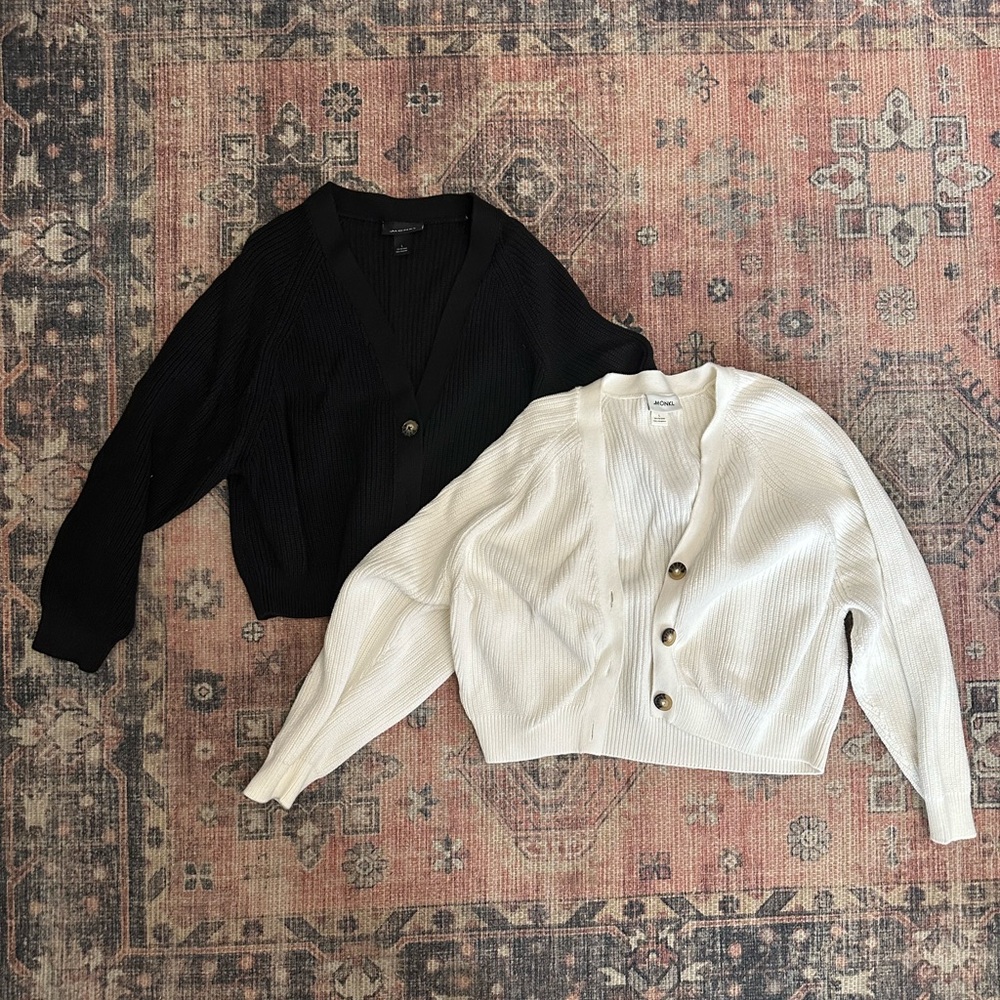 NWOT Set of Monki Organic Cotton Cardigan